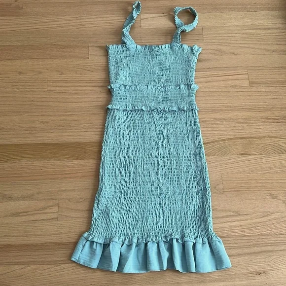 smocked tank dress VNECK SMOCKED TANK DRESS LIGHT LILAC / XS